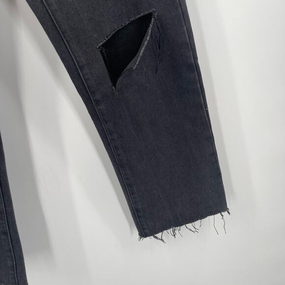 GIANNI BINI Jeans Denim Size 27 Stella Raw Hem Gray Black 100% Cotton Crop NWT - Picture 11 of 16